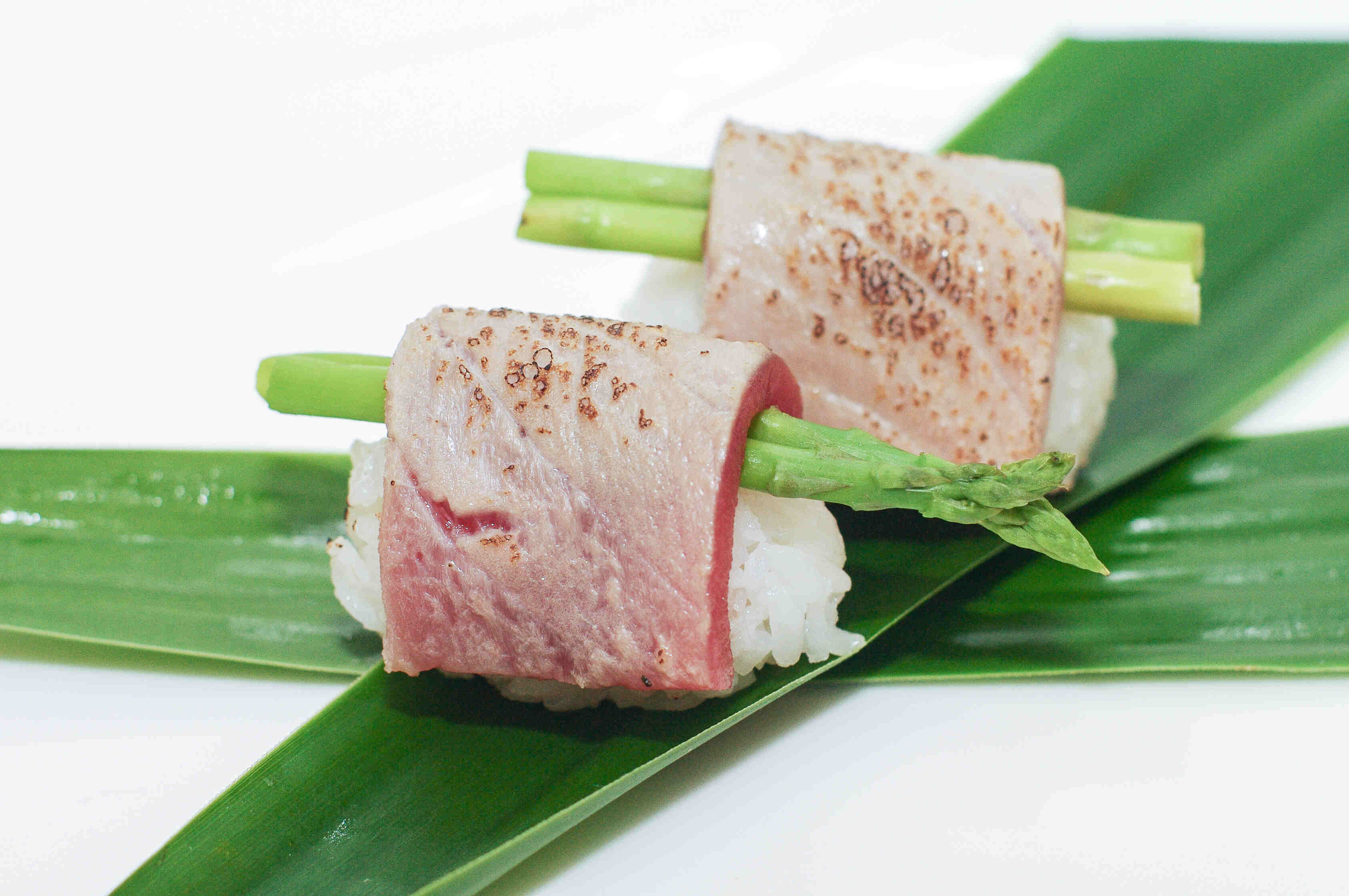 Maguro Asparagus  Nigiri